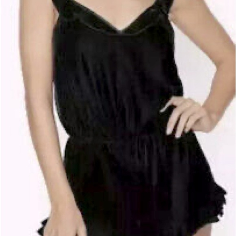 Victoria’s Secret 🤫 Velvet Ruffles Lounge Romper Purple Maroon - Size: small - Picture 6 of 6